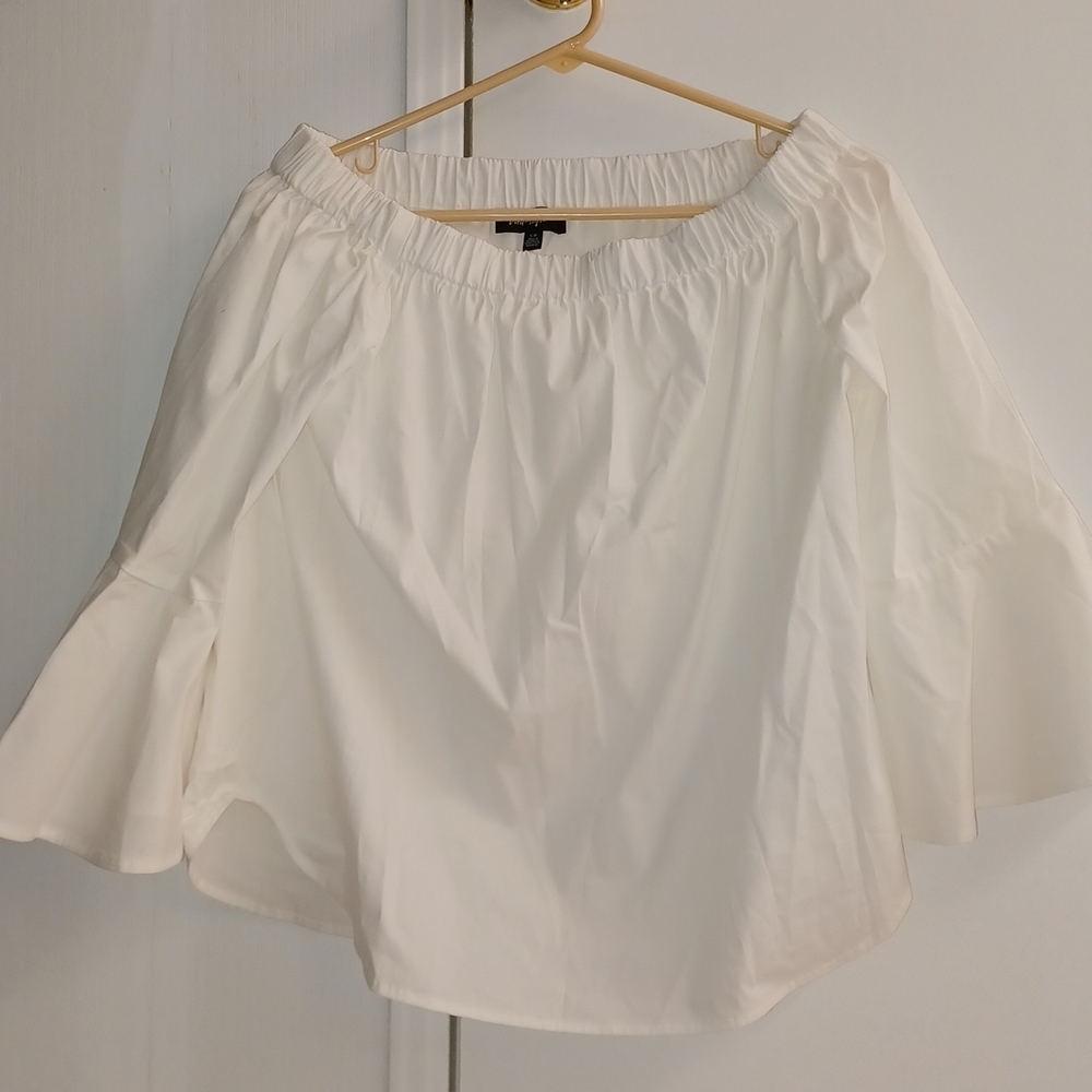 Lord & Taylor cotton blouse bell sleeves S